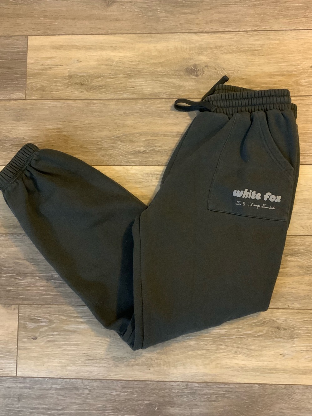 White Fox Boutique Black Track Joggers